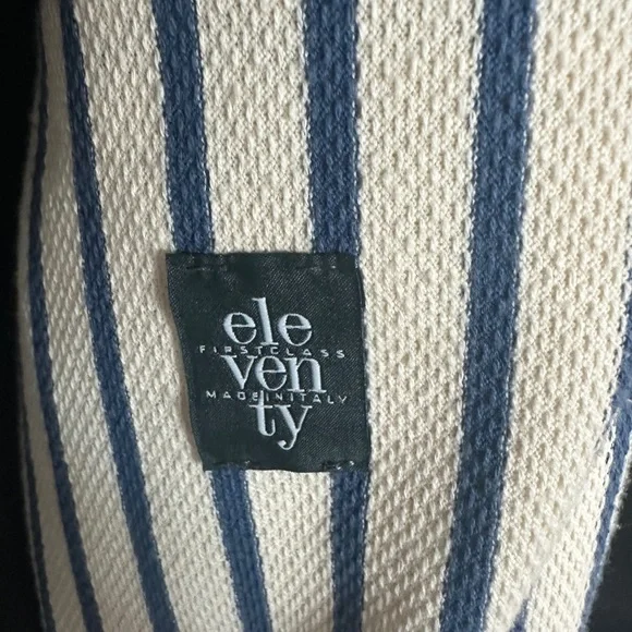 Eleventy Milano Navy and Cream Striped Blazer - Picture 5 of 9